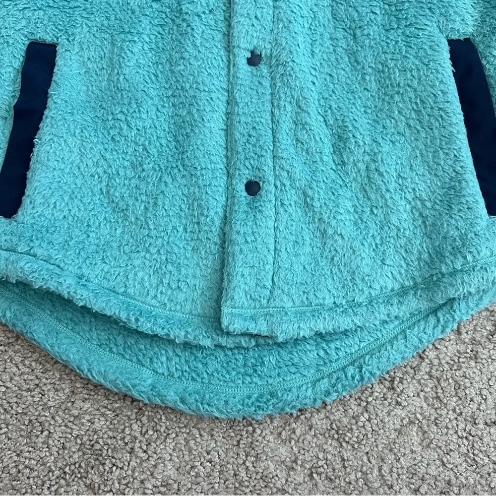 Outerknown Skyline Fleece Sherpa Shirt Jacket Mens XL Blue